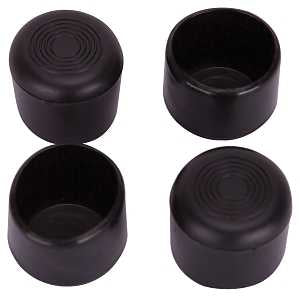 LEG TIP PLASTIC 1-1/4IN BLACK 