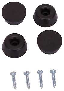 BUMPER SCREW RUBBER 1IN BLACK 
