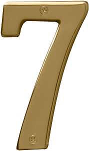 NUMBER HOUSE 7 SB 5IN POL BRS 