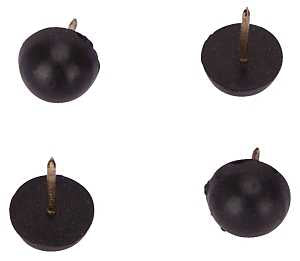 LEG TIP RUBBER NAIL 1/2IN BLK 