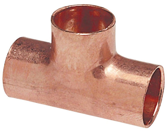 Nibco C611 Series W01750C Reducing Tee, 1 x 3/4 x 3/4 in, Copper, Copper