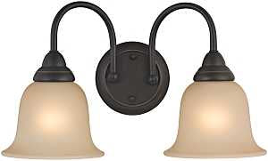 LIGHT BATH WALL 2LT AMBER/ORB 