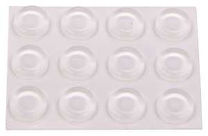 BUMPER DOME CLR SELFSTIK 1/2IN