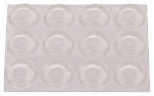 BUMPER DISK CLR SELFSTIK 1/2IN