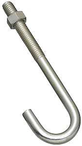 BOLT J-HOOK  ZINC 3/8X5IN     