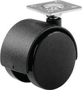 CASTER TWN WHEEL NYL BLACK 2IN