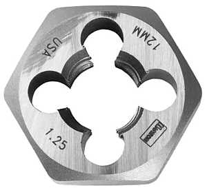 DIE HEXAGON 12MM-1.75MM STEEL 