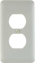 WALL PLATE 1GANG RECPT STL WHT