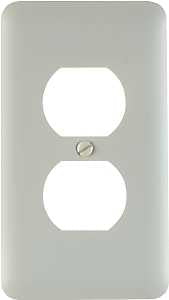 WALL PLATE 1GANG RECPT STL WHT