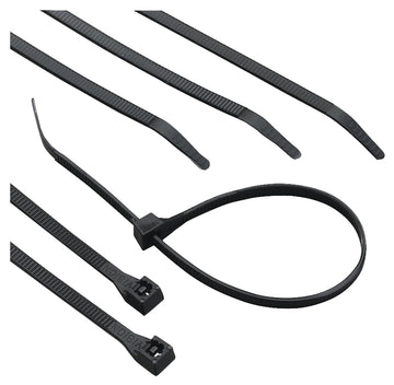 Calterm 73273 Cable Tie, 0.27 in Max Bundle Dia, 6/6 Nylon, Black, 11 in L, 100/BAG