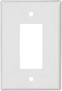 WALLPLATE 1 GANG OVRSZ WHITE  