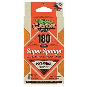 SPONGE SANDING 180GRIT 3X5X1IN