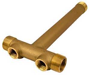 TANK TEE BRASS 10 X 1IN MPT   