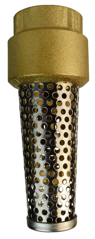Water Source TFV75NL-RM Foot Valve, 3/4 in Connection, FNPT, 200 psi Pressure, Brass Body