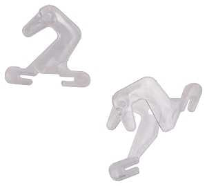 HOOKS CEILING TRACK CLEAR 2PC 