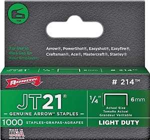 STAPLE JT21 214 1000PK 1/4IN  