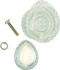 FAUCET HANDLE CLEAR WHT-CHRM  