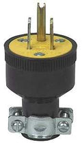 PLUG W/CRD CLMP BLK 15A 125V  