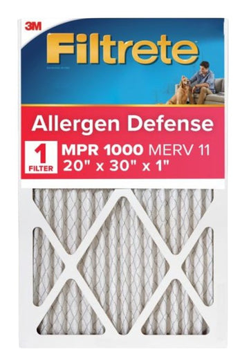 Filtrete 9822-2PK-HDW Air Filter, 30 in L, 20 in W, 1000 um MPR