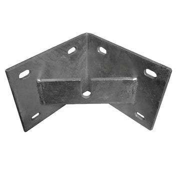 Multinautic 10000 Series 10018 Corner With Inside Chain Holder, 5 x 5 x 1/4 in, Galvanized Steel