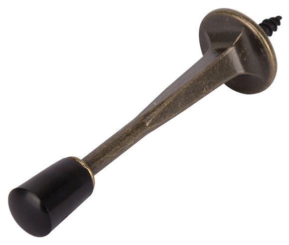 ProSource H20-Z021-PS Heavy-Duty Rigid Door Stop, 3-1/8 in Dia Base, 3-1/8 in Projection, Die-Cast Zinc & Plastic