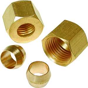 FITTING SLEEVE/NUT 1/4IN BRS  