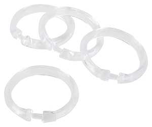 RING SHOWER CURTAIN CLEAR 12PC