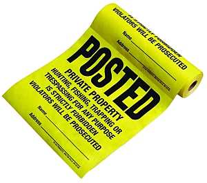 SIGN POSTED LEGAL 11X11IN ROLL