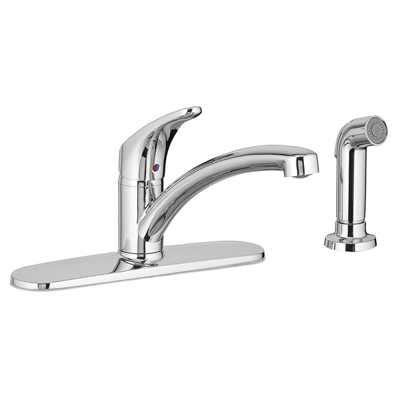 American Standard Colony Pro Series 7074040.002 Kitchen Faucet, 1.5 gpm, 1-Faucet Handle, 4-Faucet Hole, Brass