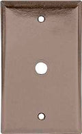 WALL PLATE 1G TELE/CX STD BRN 