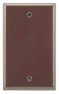 WALLPLATE DECO 1G BLANK BROWN 