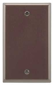 WALLPLATE DECO 1G BLANK BROWN 