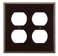 WALL PLATE 2GNG DPLX RECPT BRN