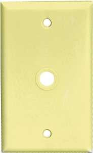 WALL PLATE TV/COAXIAL 1G IVORY