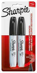 MARKER PERMNT CHISEL TIP BLK  