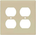 WALL PLATE 2GANG DPLX RECPT IV