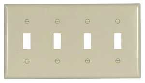 WALLPLATE TOGGLE LT ALMOND 4G 