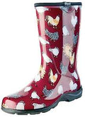 BOOT RAIN/GARD WOMEN RED SZ 6 