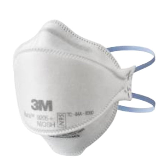 3M Aura Series 9205P-3-DC 3-Panel Particulate Respirator, One-Size Mask, N95 Filter Class, 95 % Filter Efficiency, White