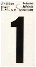 NUMBER HOUSE 1 2IN REFL BLK   