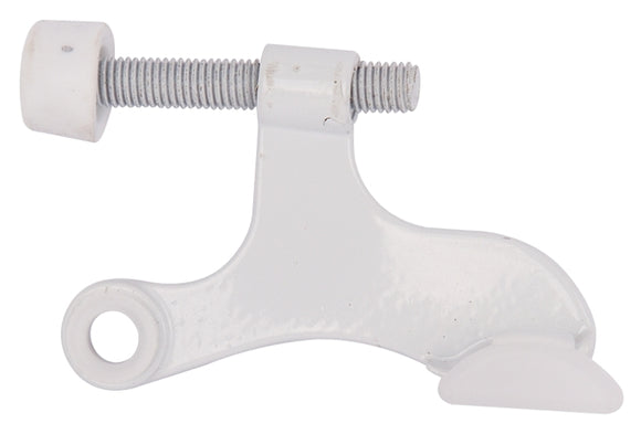 ProSource H20-B040W-PS Deluxe Hinge Pin Door Stop, 2-5/8 in Projection, Die-Cast Zinc & Plastic, White