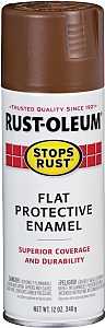 PAINT SPRAY ENML FLAT BRN 12OZ