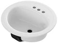 LAVATORY STEEL RND WHT 19IN   