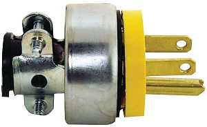 PLUG 3WIRE ARMORED YEL 15A    