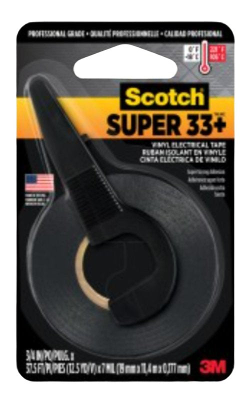 Scotch 10414 Electrical Tape, 450 in L, 3/4 in W, PVC Backing, Black