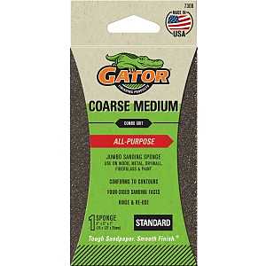 SANDING SPONGE 3X5X1IN CRS/MED