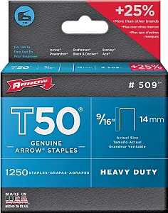 STAPLE F/T50 BX1250 9/16IN    