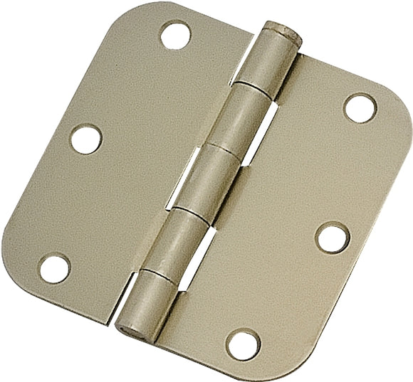 ProSource 20347US4 Door Hinge, 3-1/2 in H Door Leaf, 3-1/2 in W Door Leaf, 2.2 mm Thick Door Leaf, 3-1/2 x 3-1/2 in