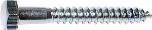 BOLT LAG HEX ZINC 3/8X4       