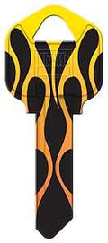 KW1-18 KEYBLANK FLAMES        